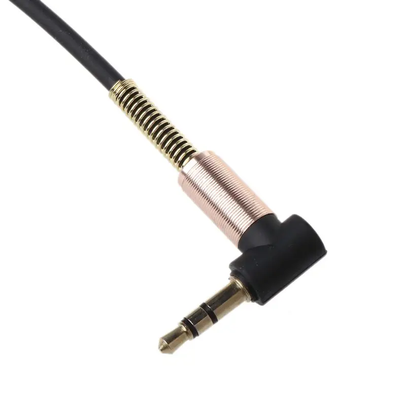 24cm Dual 90 Degree Nylon 3.5 mm to 3.5mm Male Jack Cable Car Aux Cord for phone MP3 Speaker