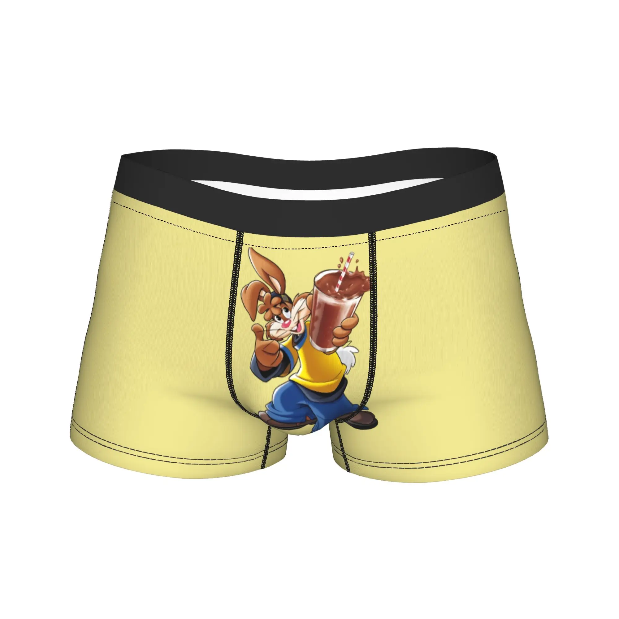 Calzoncillos bóxer N-Nesquik Chocolate Milk Rabbit, ropa interior de calidad para hombre, cómodos, con estampado, talla grande