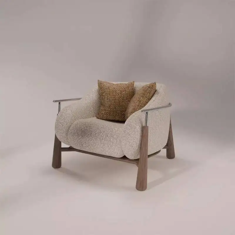 Simple Comfy Living Room Chairs High Back Trending Wooden Single Chairs Living Room Comfy Luxury Muebles De Sala Furniture