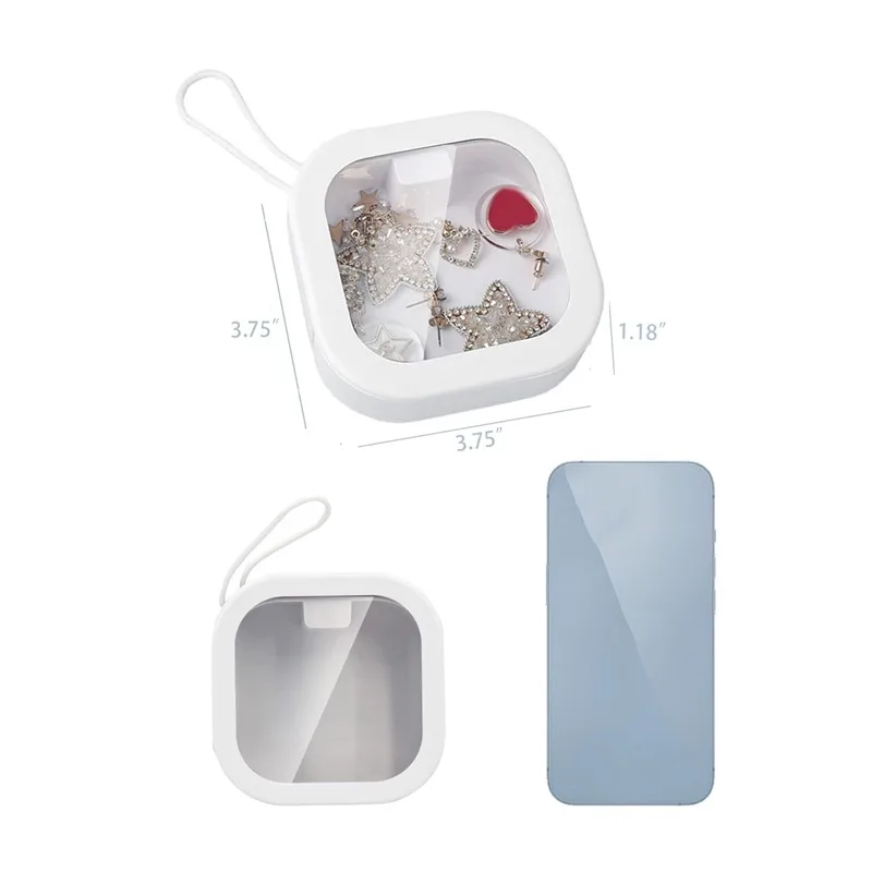 Portable Mini Storage Box For Small Item Carry-on Clear Flip Jewelry Beads Candy Hairpin Pills Organizer Box For Home Travel