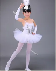 White Ballet Tutu Skirt Ballet Dress Children's Swan Lake Costume Kids Belly Dance Clothing Stage Professional