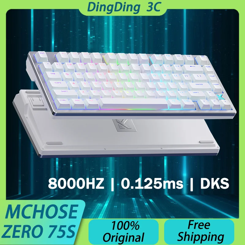 

Проводная Механическая клавиатура mchoose ZERO 75S, 8K магнитный переключатель, прокладка для киберспорта, NKRO RGB CSGO VALORANT, Игровая клавиатура на заказ