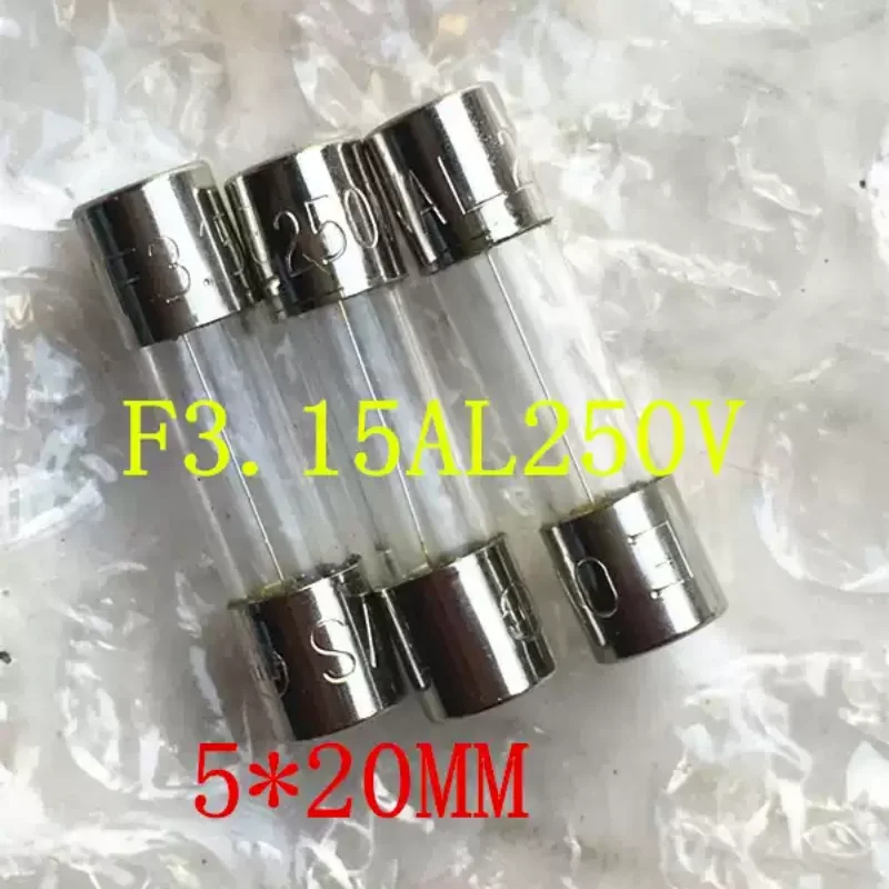 5-100pcs high-quality 5 * 20MM F3.15AL250V 3.15A/250V fast melting glass fuse tube