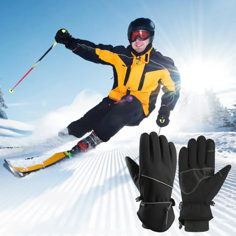 Ski Gloves Winter Warm Gloves Winter Cycling Gloves with Water-resistant Plush Lining Windproof Thermal Design Stay Warm