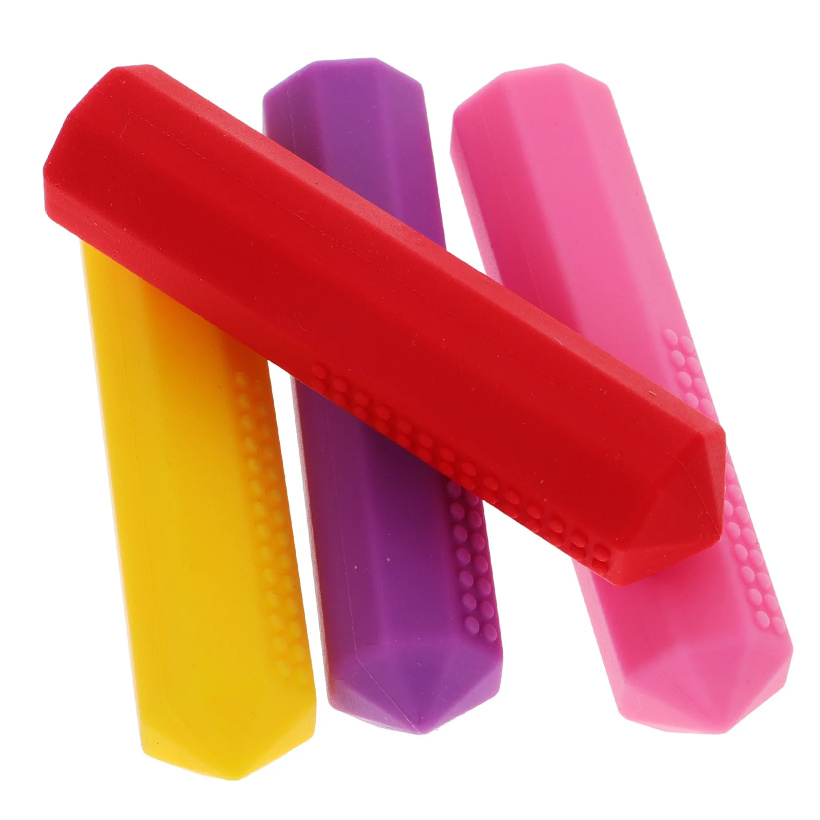 4 قطعة المضغ القبعات العالية سيليكون قلم رصاص تلميح غطاء لتخفيف التسنين استبدال قبعات قلم رصاص القرطاسية اللوازم المكتبية رعاية الطفل #6