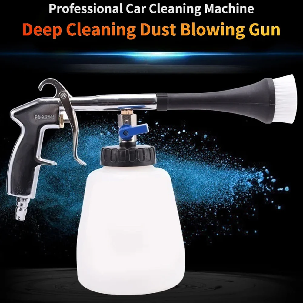 Car Interior Cleaning Gun Portable Dust Blowing Machine Hign Wind Speed Tornado Finger Pull Air Blowing Gun With Brush