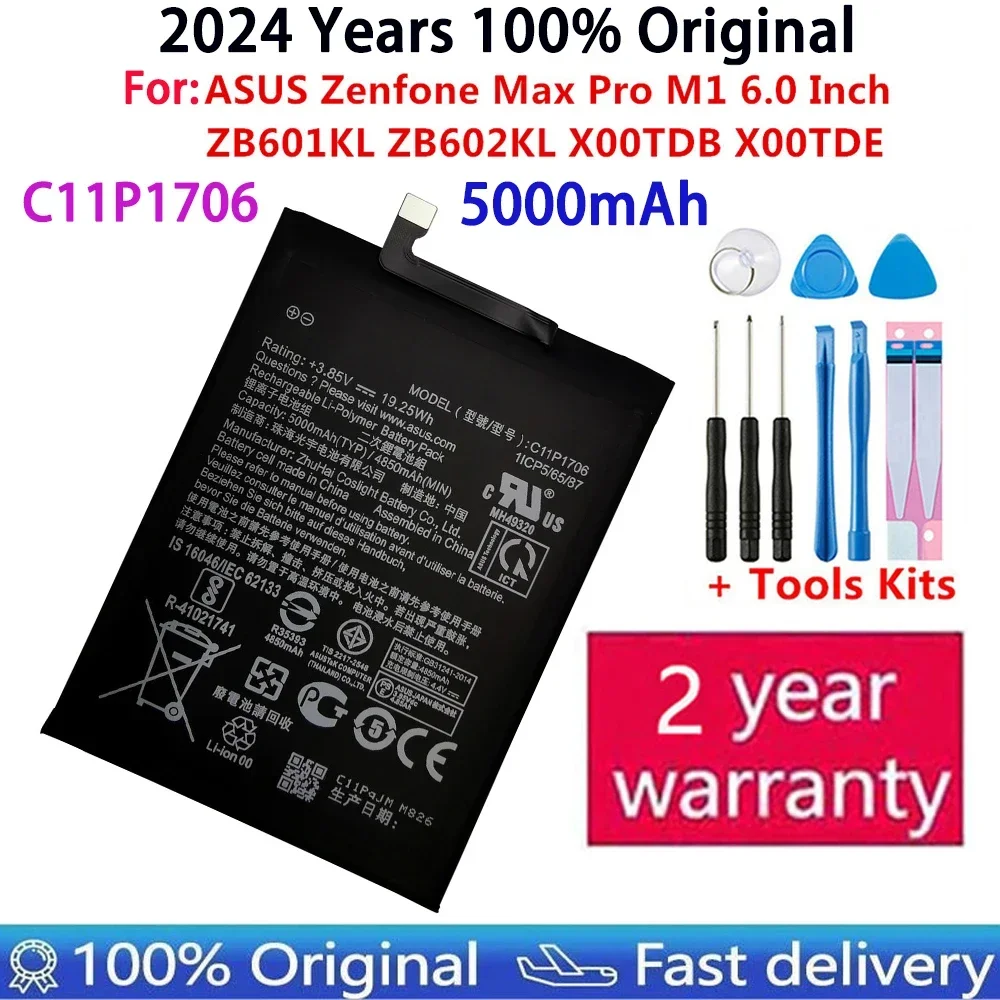 Phone Battery C11P1706 for Asus ZB602KL ZenFone Max Pro M1 5000 mAh High Quality Replacement Bateria Rechargeable Batteries