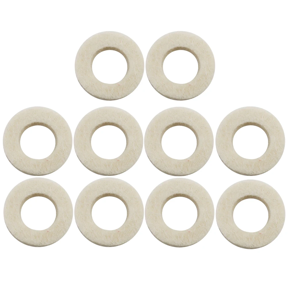 10Pcs Trumpet Felt Washers Pads Cotton Cushion Protects Keys Easy Replacement Lightweight Musical Instrument Accessory