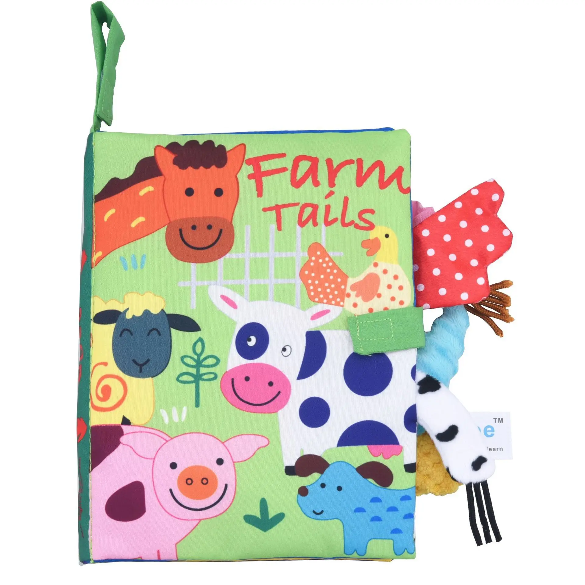 Libri di stoffa per code di animali morbidi per bambini Libri per bambini Giocattoli Appesi Tessuto non tossico Piega Sirena Libro di stoffa Giocattoli per l'educazione precoce