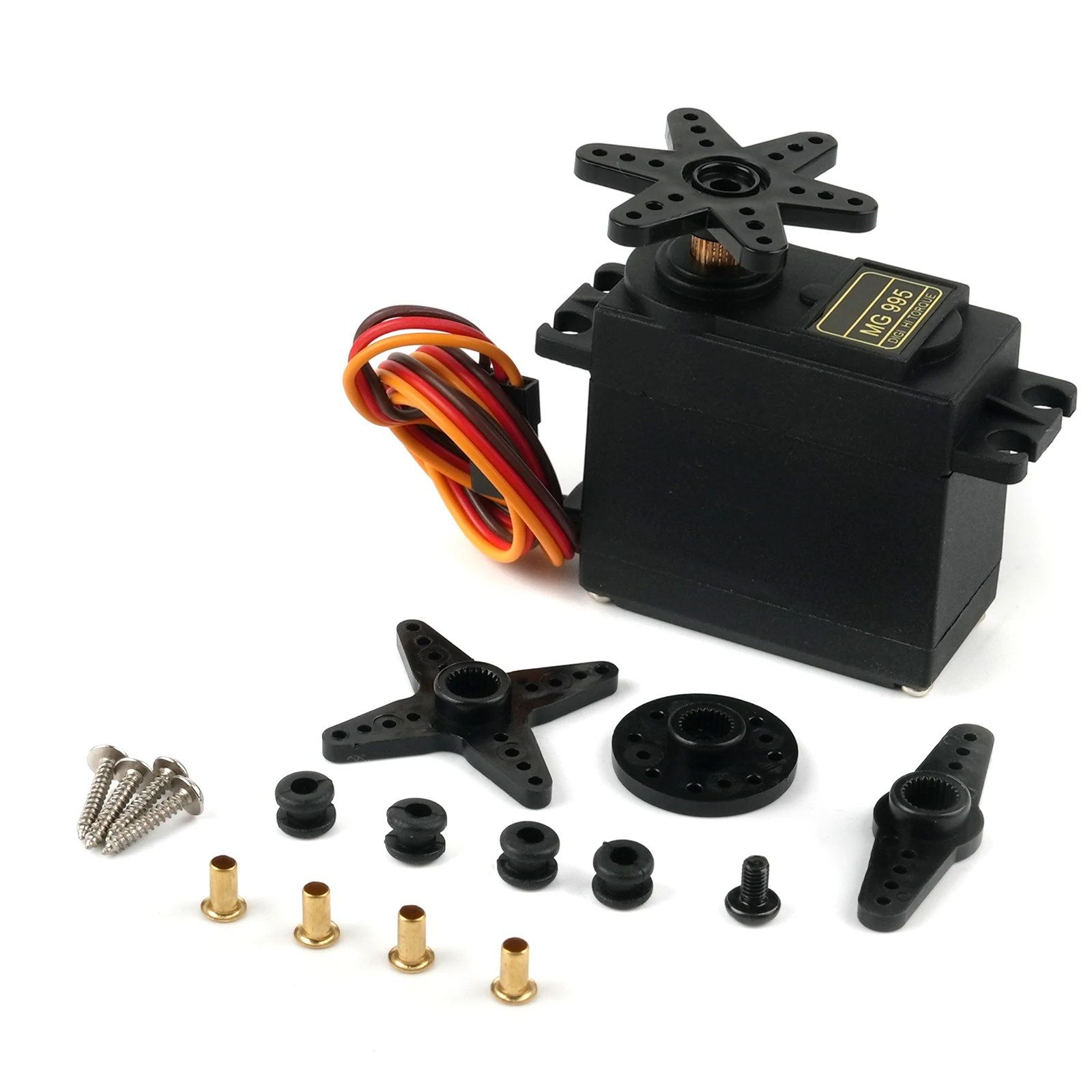 MG995 13KG RC Servo Standar Digital Servo Semua Roda Gigi Logam 180 270 360 Derajat untuk Mobil Balap Arduino Model RC Helikopter Kapal