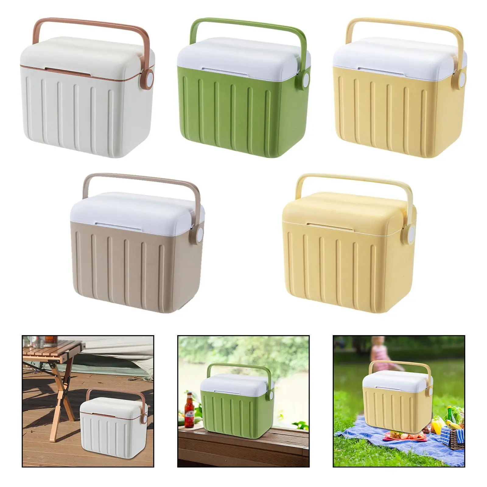 Caja enfriadora, organizador Personal de almacenamiento de bebidas para congelar/comida caliente, caja de hielo, enfriador de retención de hielo para puesto de Picnic, barbacoa, fiesta y playa