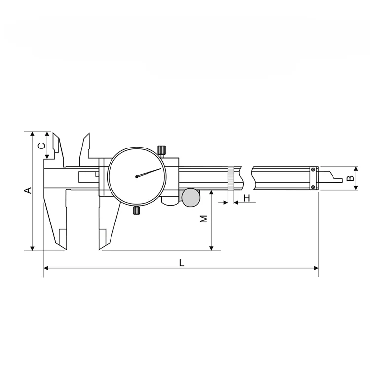 For Dasqua 0-100mm 0.02mm Graduation Double Shock Proof Stainless Steel Dial Caliper Vernier Caliper With Locking Screw