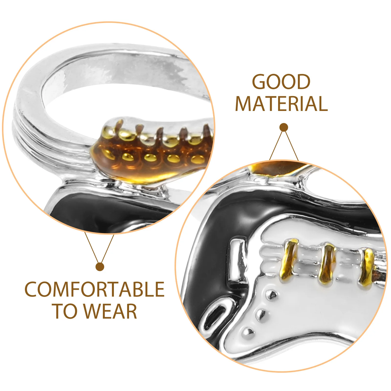 الغيتار الدائري الشرير فنجر الفرقة لمهرجان الموسيقى الرجال خواتم الاصبع للرجال مجوهرات الأزياء روك نمط حلقة التبعي