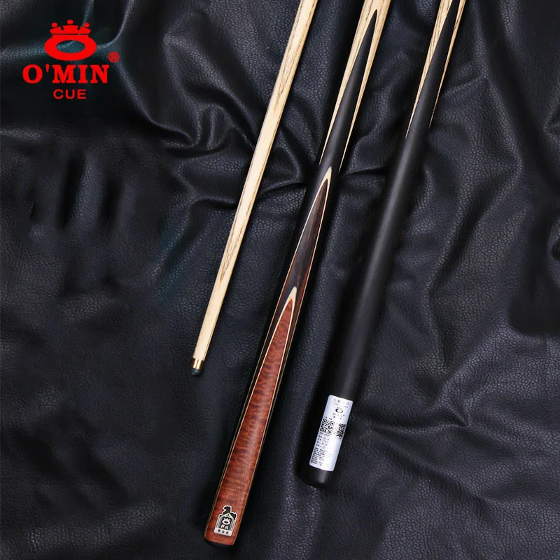 New Arrival BilliardCue Omin One Piece Snooker Cue Ash Wood Shaft 9.8-10mm Tip Size Ebony Handle With Aluminium Alloy Case Set