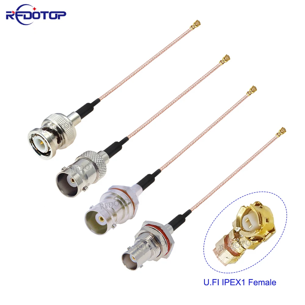 RG178 Cable BNC Male/Female to uFL u.FL  1 Female Connector 50 Ohm Pigtail RF Coaxial  Antenna Extension Cord RF Jumper