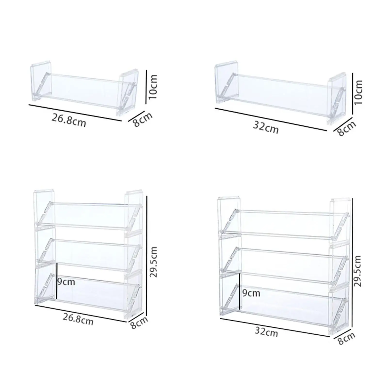 Clear Makeup Organizer Multipurpose Holder Jewelry Lipsticks Holder Display Case for Dresser Daughter Wife Bathroom Counter