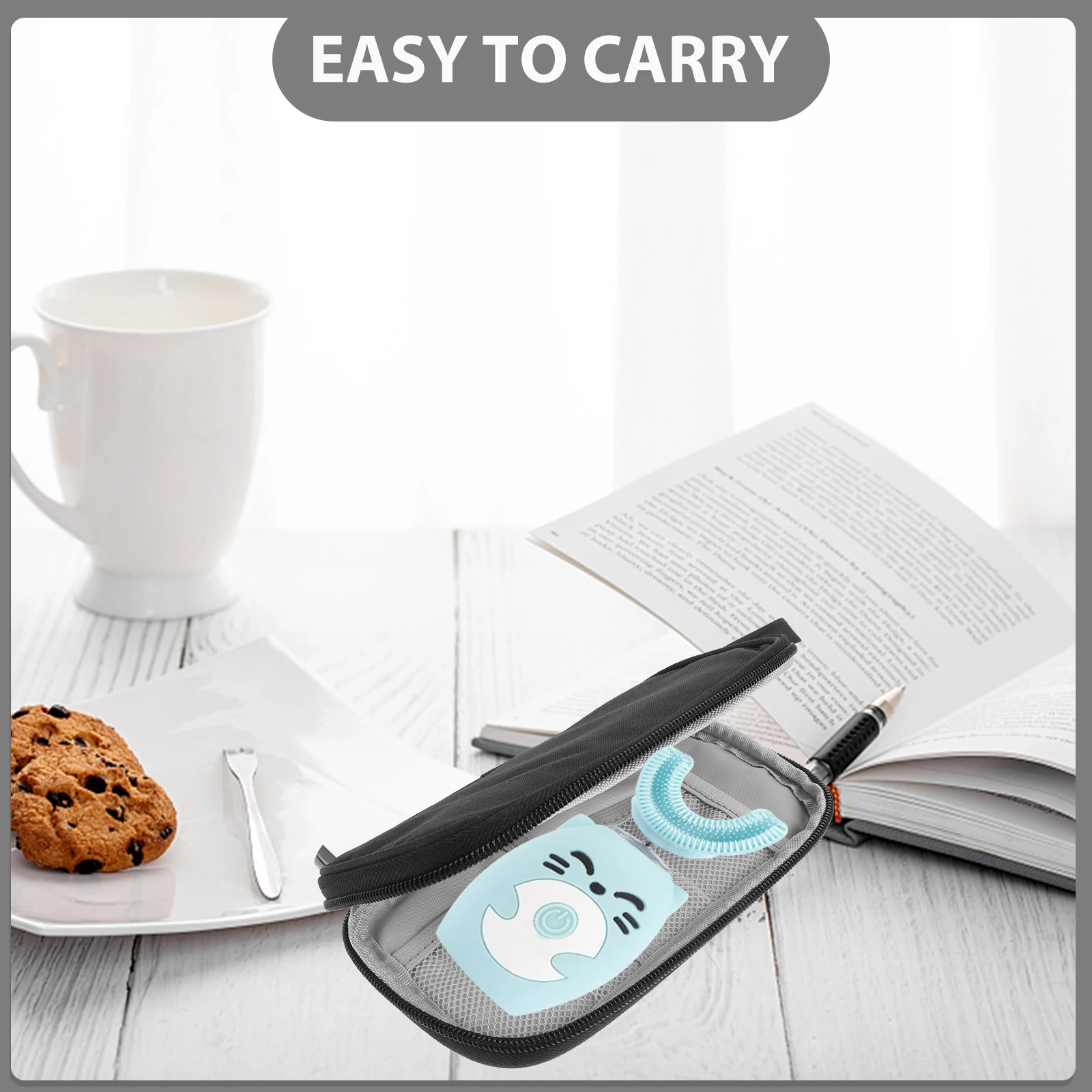 

1pc U Shaped Toothbrush Bag Electric Travel Case Portable Storage Nylon Protective Holder for Home Trip Camping Hotel