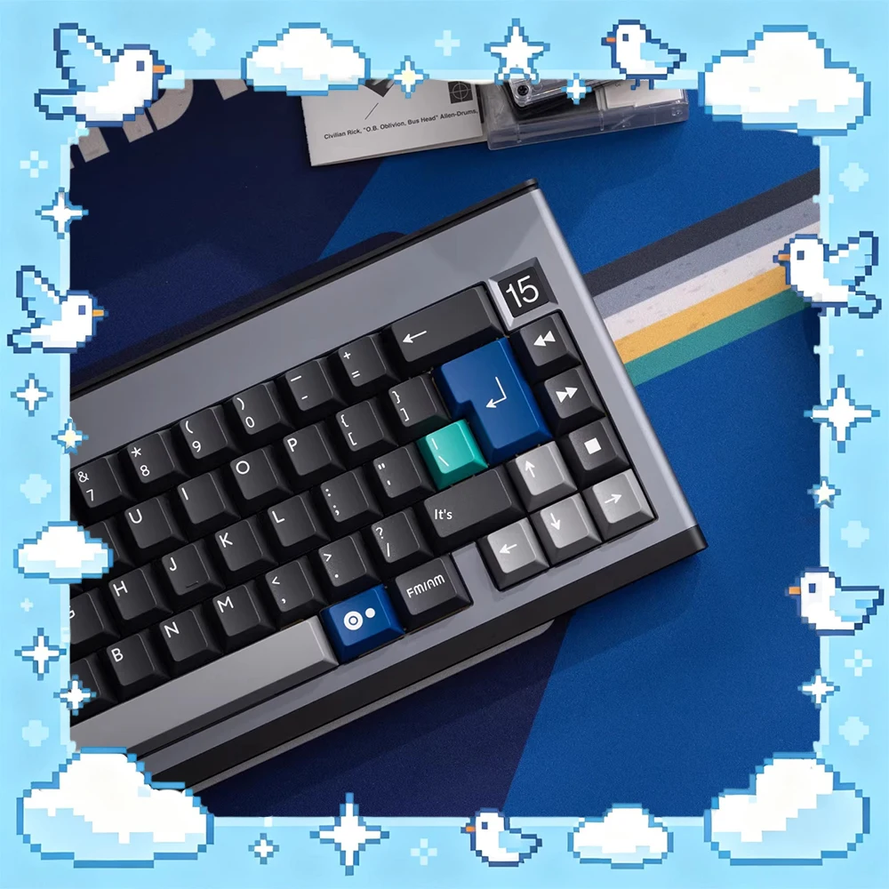 PBTfans Tape Radio PC Keycaps Tape Customization Sports Keyboard Keycaps Two Color ABS Factory Height For PC Accessories Gifts