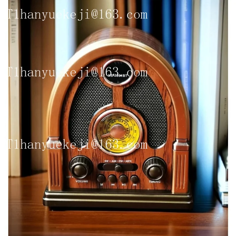 Nostalgic retro desktop radio FM medium wave wireless bluetooth speaker audio charging 2 colors randomly shipped