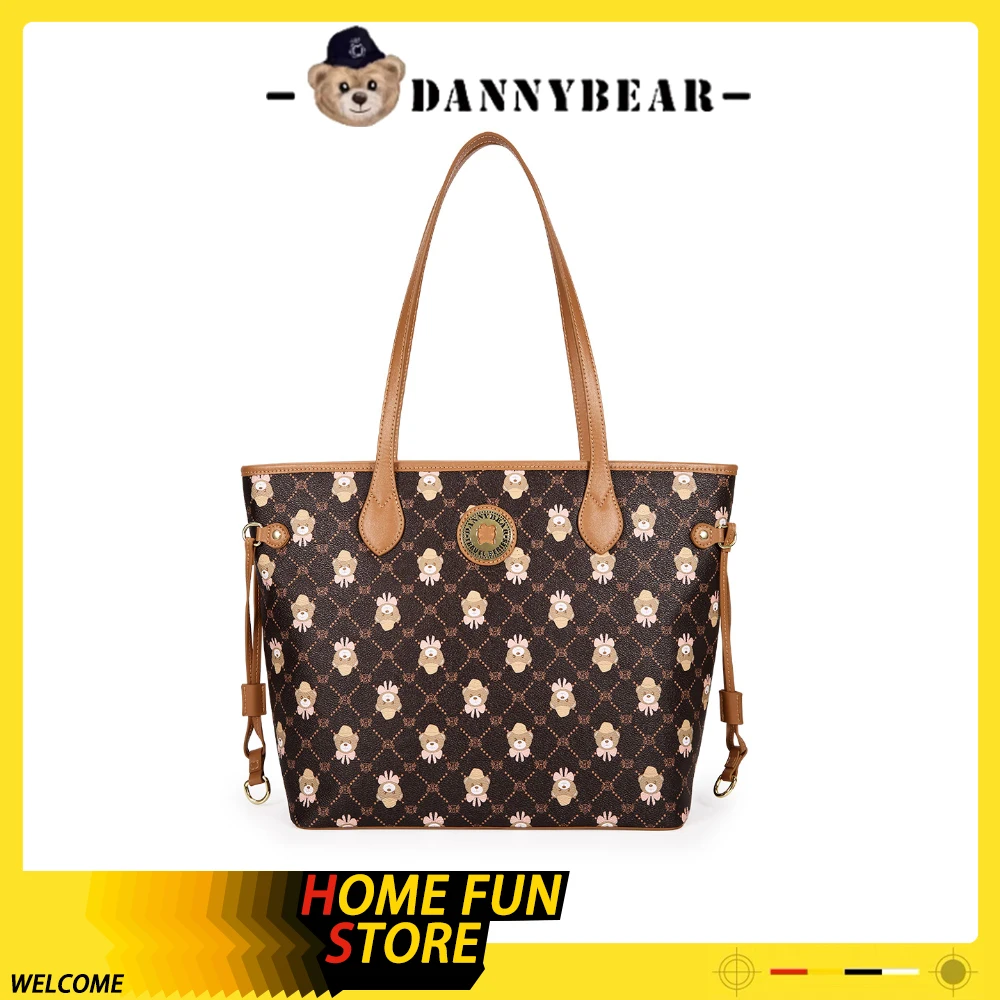 

Danny Bear Underarm Bag One-Shoulder Tote Bag Handbags Diagonal Package Pvc Material Brief Personality Fashion Commute Bags