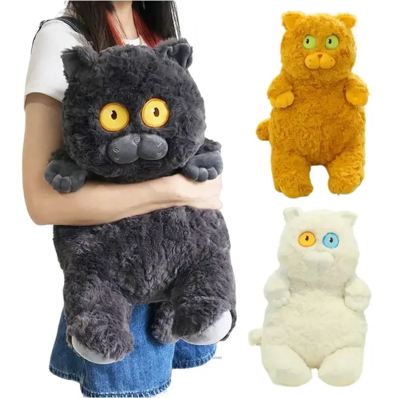 40cm Japanese Kawaii Soft Plush Cat Toys Stuffed Animal Dolls Relieve Anxiety Kids Birthday Gift Lovely Fat Cats Home Decor