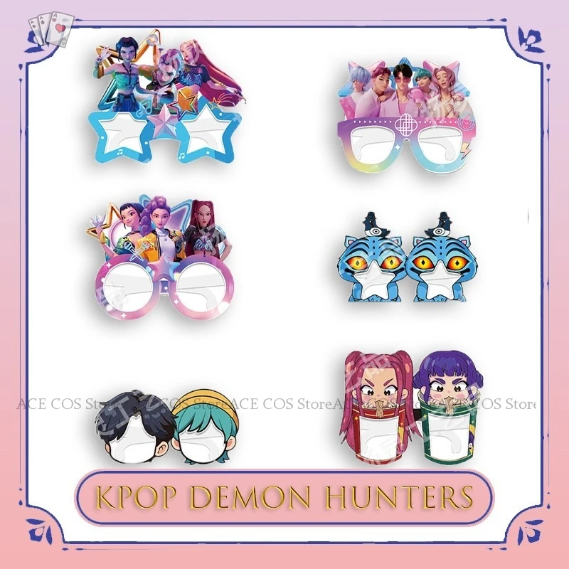 

KPopDe Mon Hunters вечерние бумажные очки аксессуар для косплея аниме реквизит для фотосессии наряд для выступления костюм на Хэллоуин