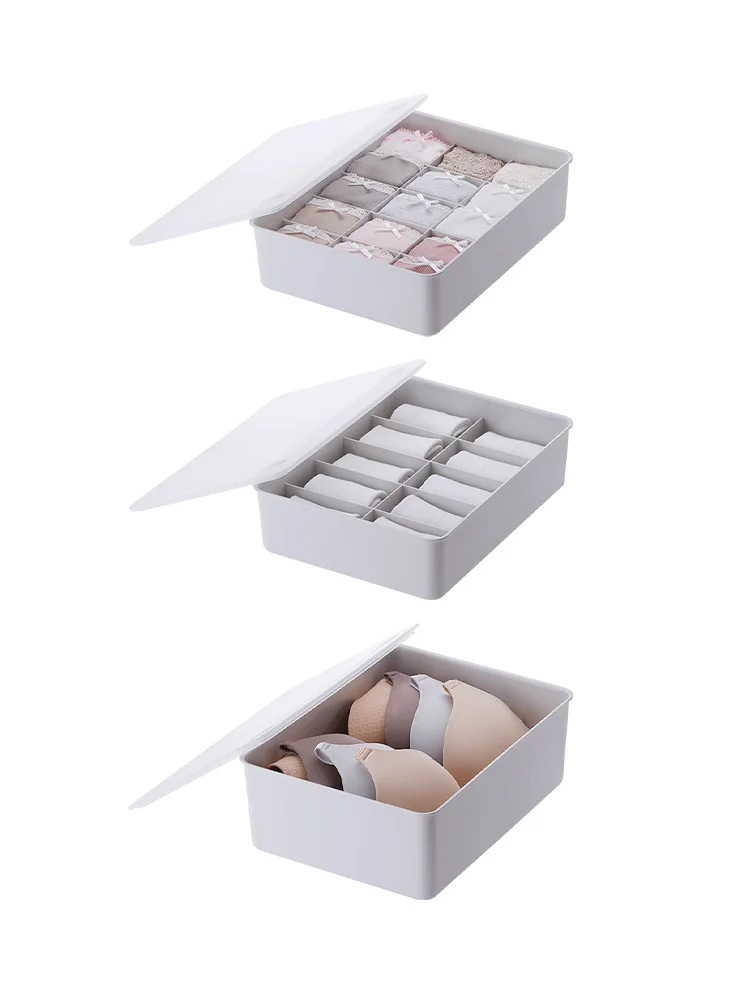 

underwear storage box household plastic lid compartment box wardrobe drawer