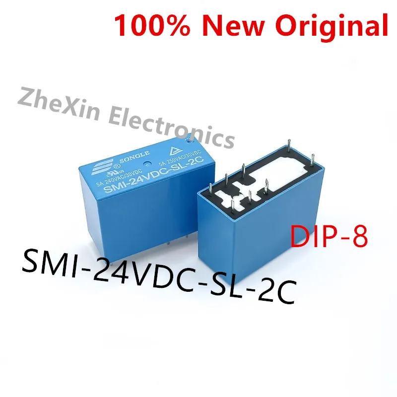 5-10PCS/Lot   SMI-24VDC-SL-2C 、SMI-12VDC-SL-2C 、SMI-05VDC-SL-2C   DIP-8   New original power relay Two open and two close