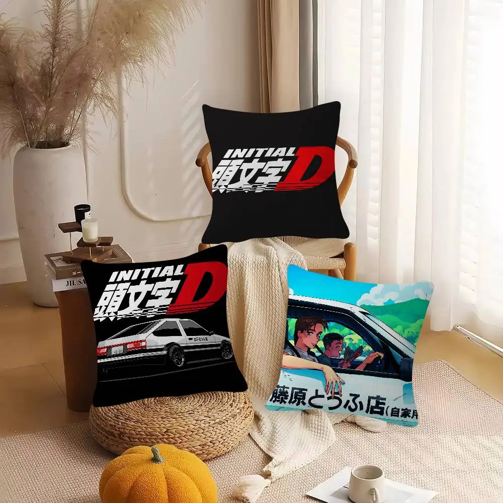 Anime Initial D Cute Cartoon Two-dimensional Pillowcase Bedroom Sofa Cushion Cover Nap Pillow Cover