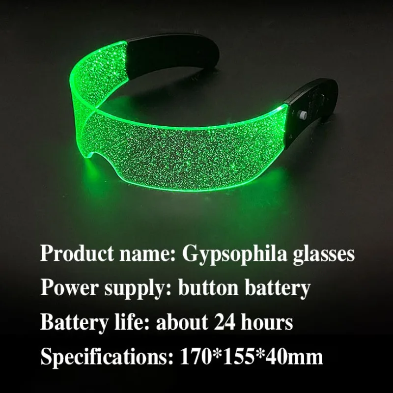 7 colori Futuristic Light Up Glasses lampeggiante Glow in The Dark occhiali Led occhiali Cosplay Bar Club Party Concert DJ Birthday