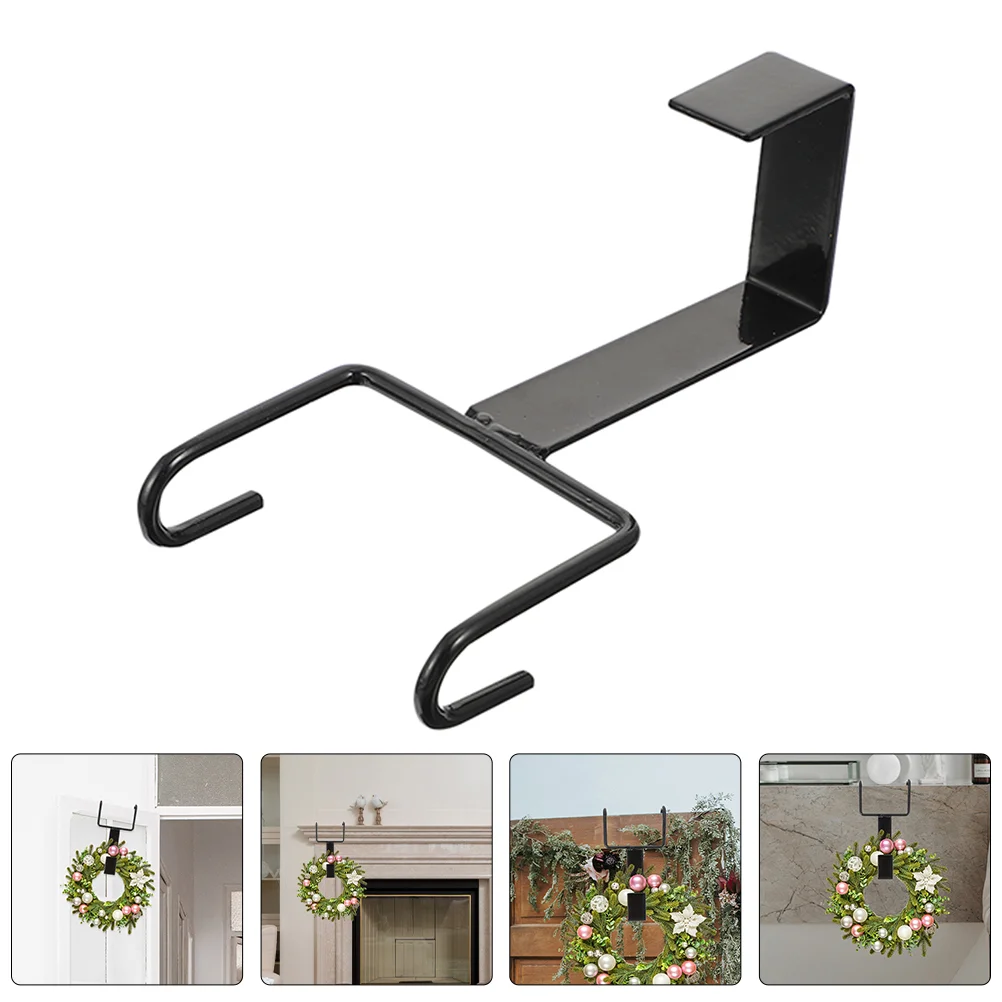 

4 Pcs Christmas Wreath Door Hanger Exterior Halloween Hook for Long Tall Front Clothes Racks Hooks Hangers Decorative