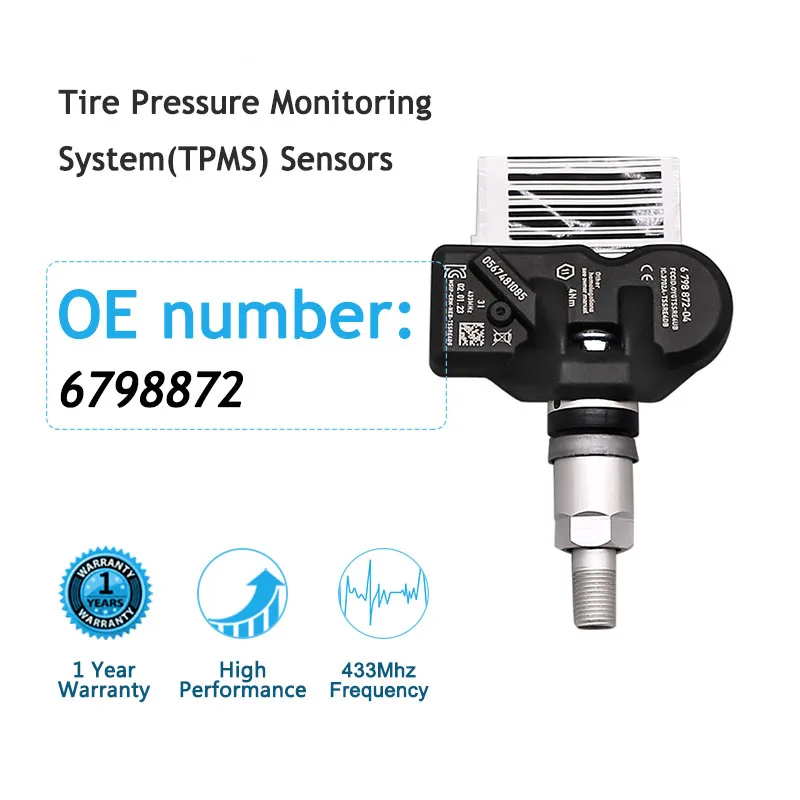 

4PCS 433MHz 6798872 36106798872 Tire pressure sensor For Alpina D5 XD3 BMW F10 F07 F12 E84 F25 F26 E89 Mini R59 R60 R61