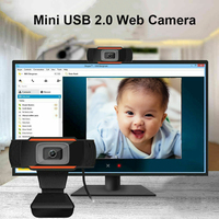 HD 720P Webcam Mini Computer PC WebCamera with USB Plug Microphone for Live Broadcast Video Calling Conference Work