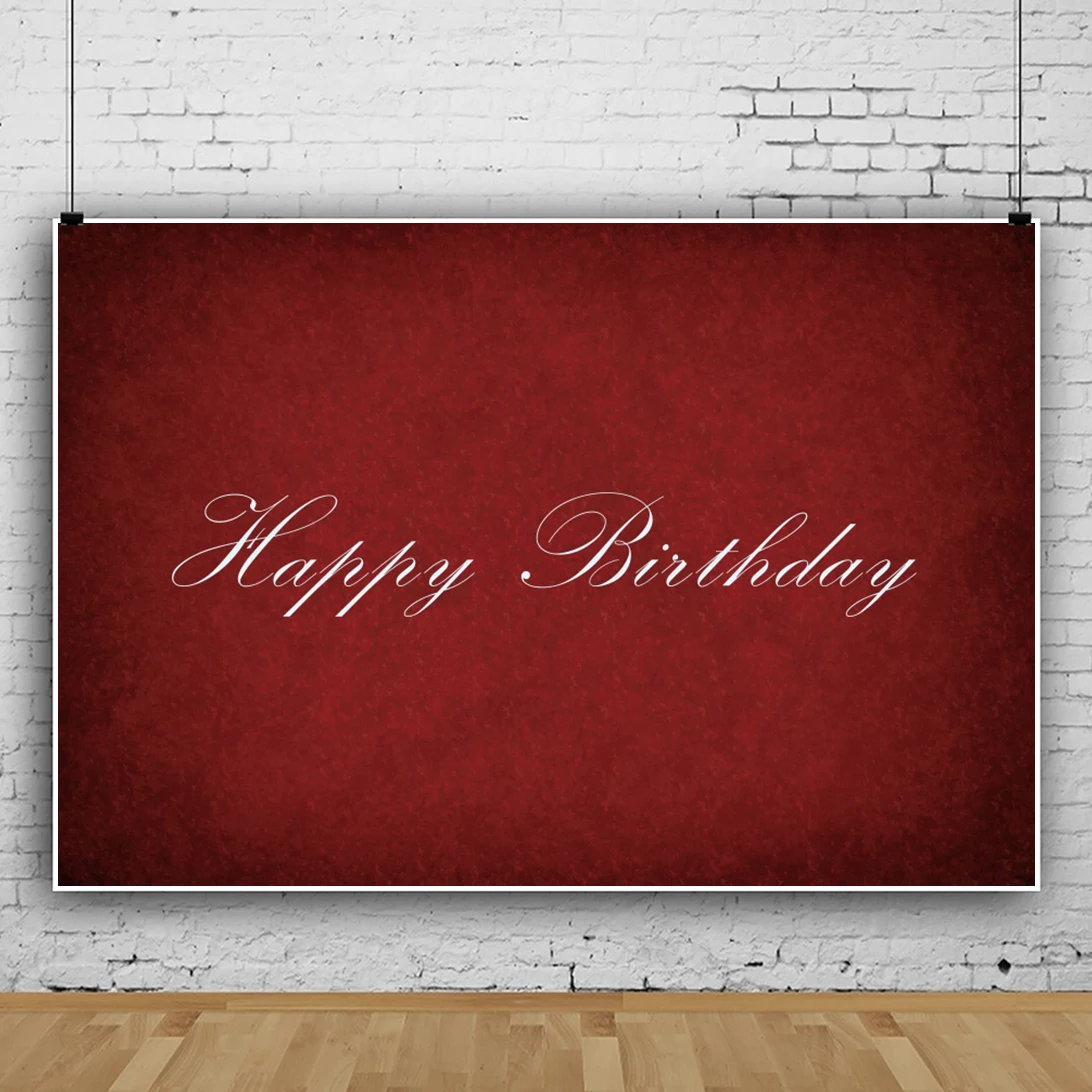 Borgonha sólida placa de parede fundo fotografia nome personalizado texto feliz aniversário mulher festa pano de fundo foto decoração para casa