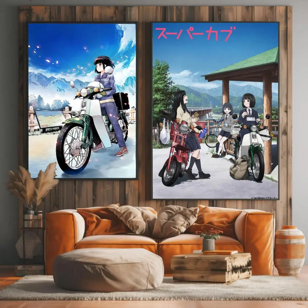 anime S-Super Cub-B Painting Calligraphy Artwork for Living Room Bedroom Office Home Decor