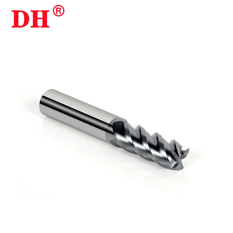 HRC50 four slot nano coated tungsten steel hard alloy end face end mill CNC machine tool stainless steel milling cutter 1-20mm