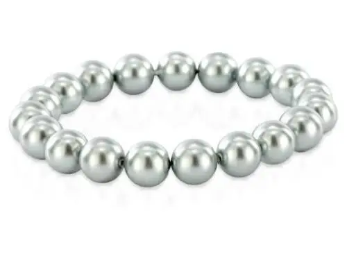 

AAA 9-10mm Gray South Sea Pearl Bracelet 7.5 inches 925 silver