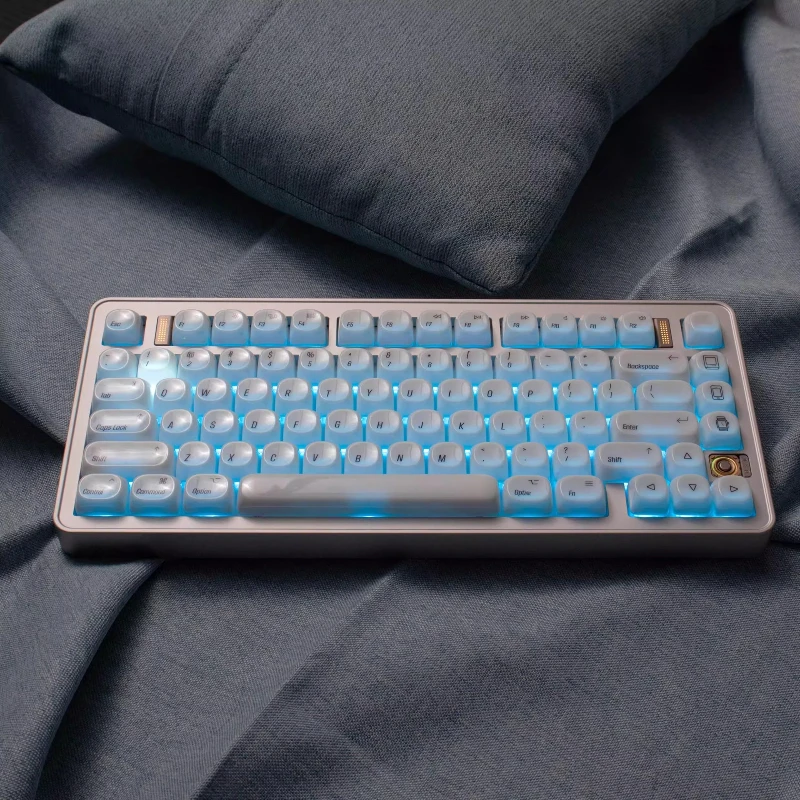 

Белые простые полупрозрачные колпачки для клавиш на заказ PBT MOA керамические текстурированные колпачки для клавиш милые гладкие мультяшные колпачки для клавиш Artisan Design