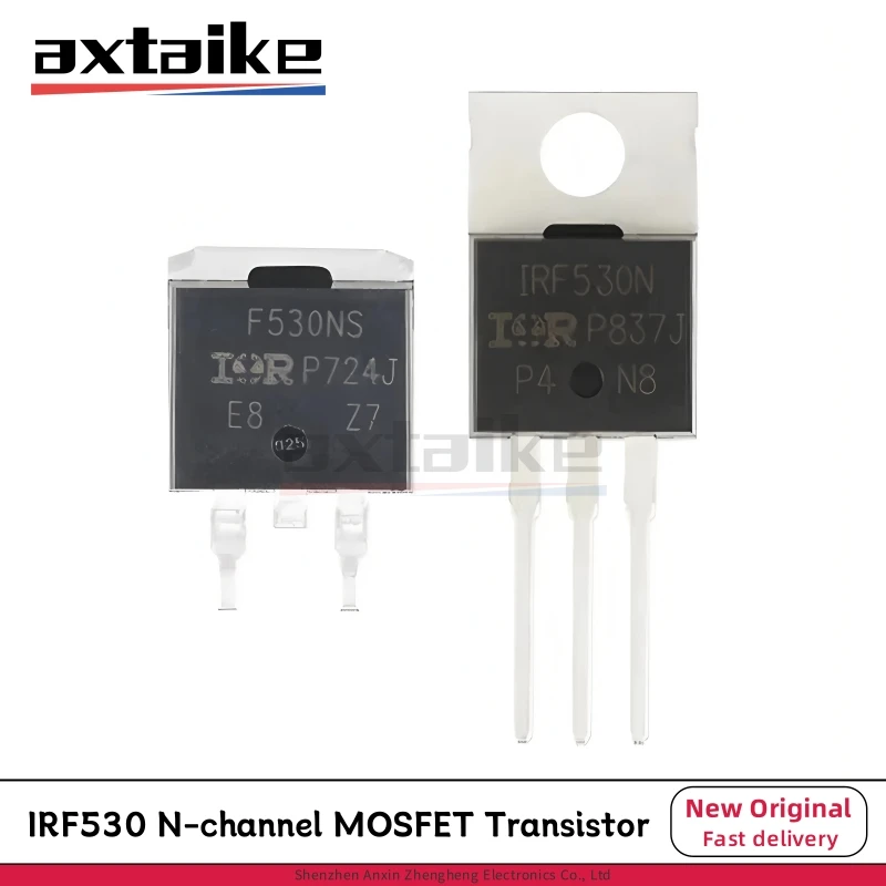 10PCS IRF530 IRF530N IRF530NPBF IRF530NSTRLPBF IRF530NS F530NS TO-263 D2PAK 17A 100V 70W SMD DIP N-channel MOSFET Transistor