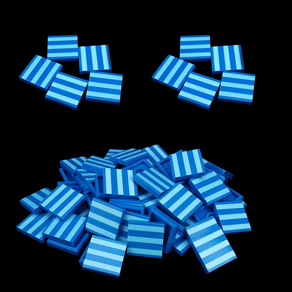 MOC 10 قطعة الطباعة الشريطية 3068 2x2 الملمس اللبنات عدة الطابق مجلس الطوب الجسيمات لعبة الأطفال طفل هدايا عيد الميلاد عيد الميلاد