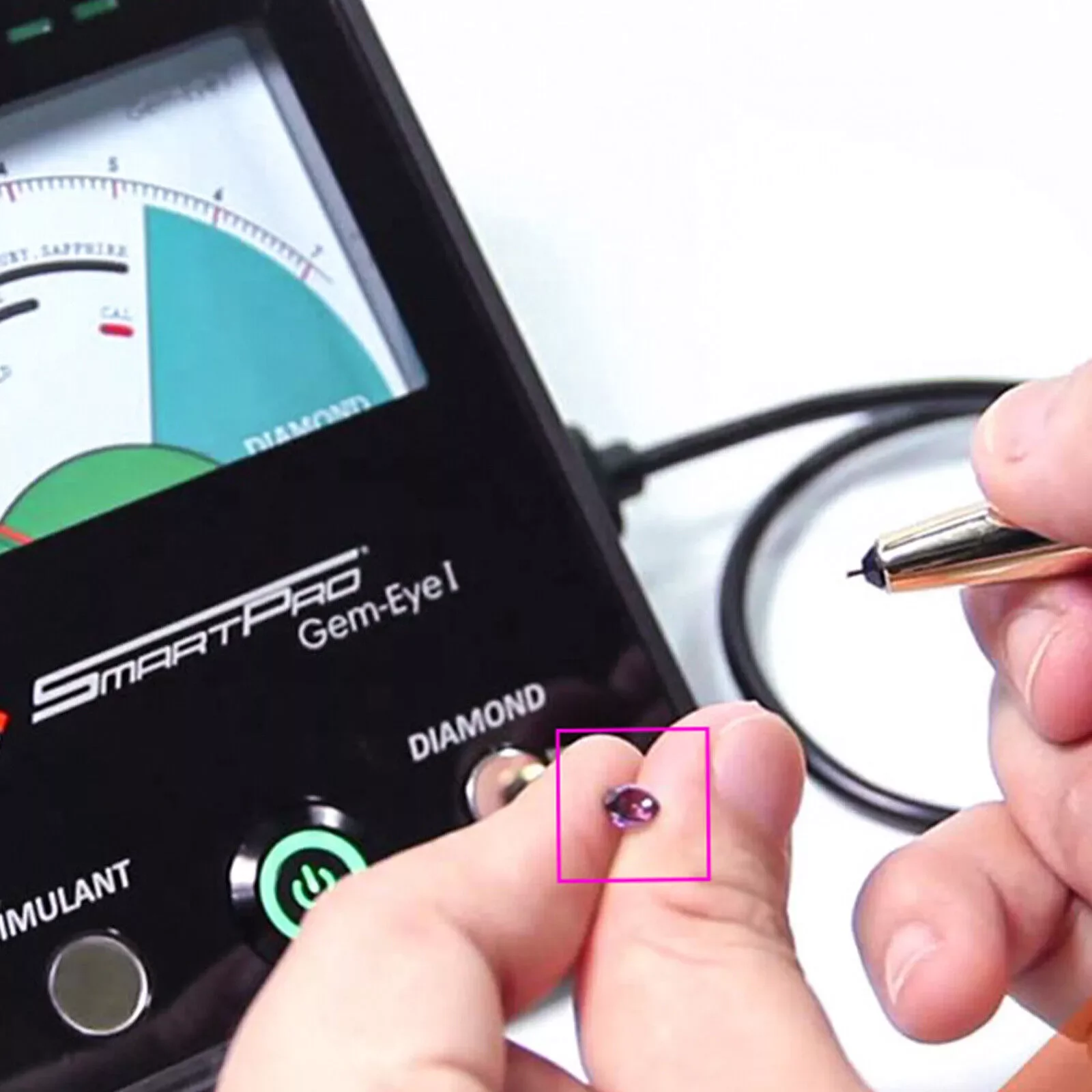 Gem-Eye I Gemstone Tester Large Analog Display 0.48mm Probe istinguishes Diamond from Simulants for 0.01ct Stones