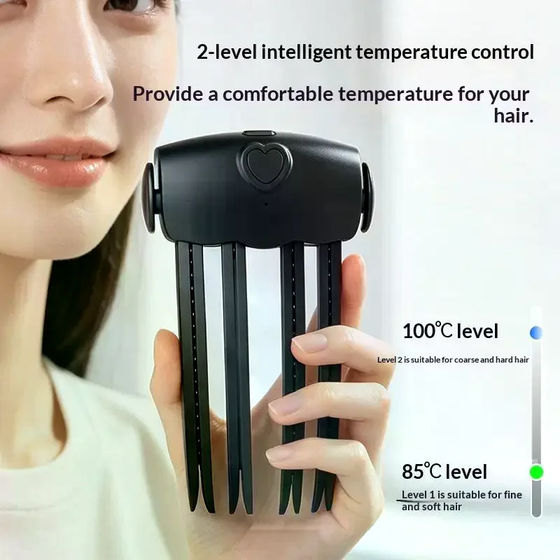 1Pcs 4-Claw Anti-Scald Hair Root High Skull Top Styling Tools Cordless Root Lifter Comb Wireless Heating Root Volumizing Clips