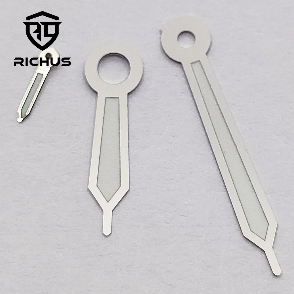 RICHUS Uhrzeiger, Silber, Gold, Uhrzeiger, grün leuchtend, passend für ETA 6497 6498 ST3600 Uhrwerk, Uhrenzubehör