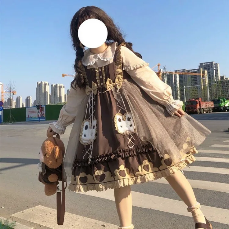 Harajuku Kawaii Lolita Bottom ing Blusen Herbst neue Langarm JK Shirts Frauen Y2K E-Girl Peter Pan Kragen Blusa Mujer