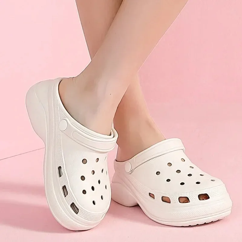 صنادل كرتونية للفتيات ، غطاء للرأس ، دبابيس نسائية ، ظريف ، رائع ، سميك ، جيد التهوية ، منصة ، نعال شاطئ ، صيف ، جديد