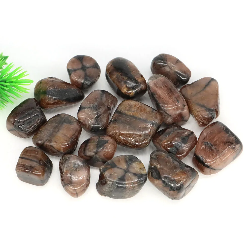 Natural Chiastolite Crystal Tumbled Stones Bulk Irregular Polished Gravel Chakras Reiki Mineral Home Aquarium Decoration