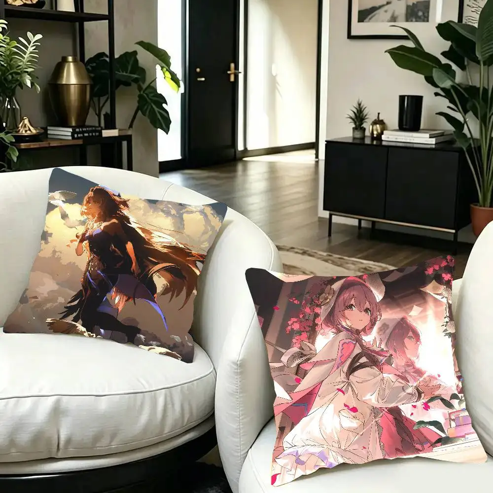 Azur Lane Pillow Case Fashion Square Pillowcase Bedroom Sofa Room Ins Decoration Leisure