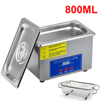 Ultrasonic Cleaner 800ml High Frequency Vibration Portable Mini Washing Machine for Jewelry Watches Glasses Ultrasonic Cleaner