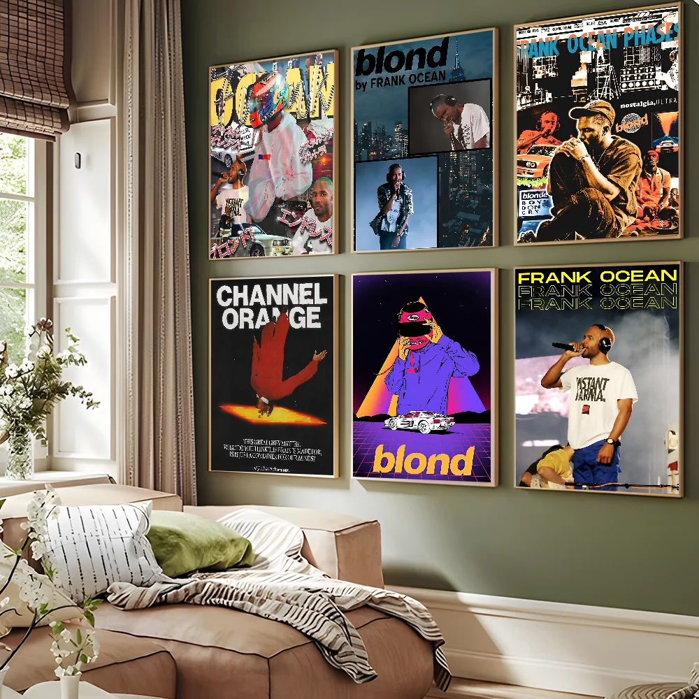 A-Frank_Ocean Poster Blond Classic Anime Poster Waterproof Paper Sticker Coffee House Bar Room Wall Decor