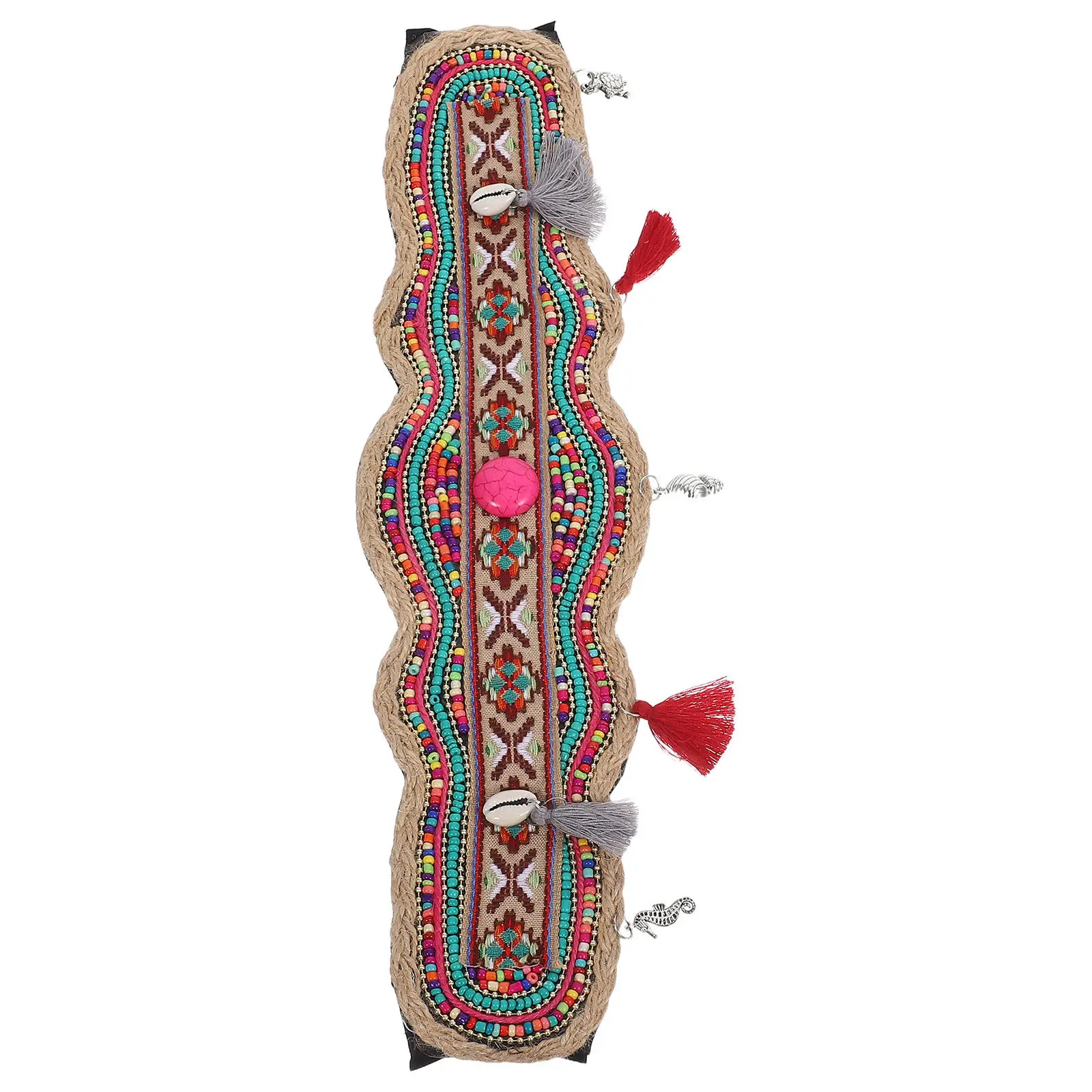 women-wide-waist-belt-boho-ethnic-beaded-design-elastic-comfort-fit-vintage-style-dress-skirt-jeans-outfit-enhancer-casual-belt
